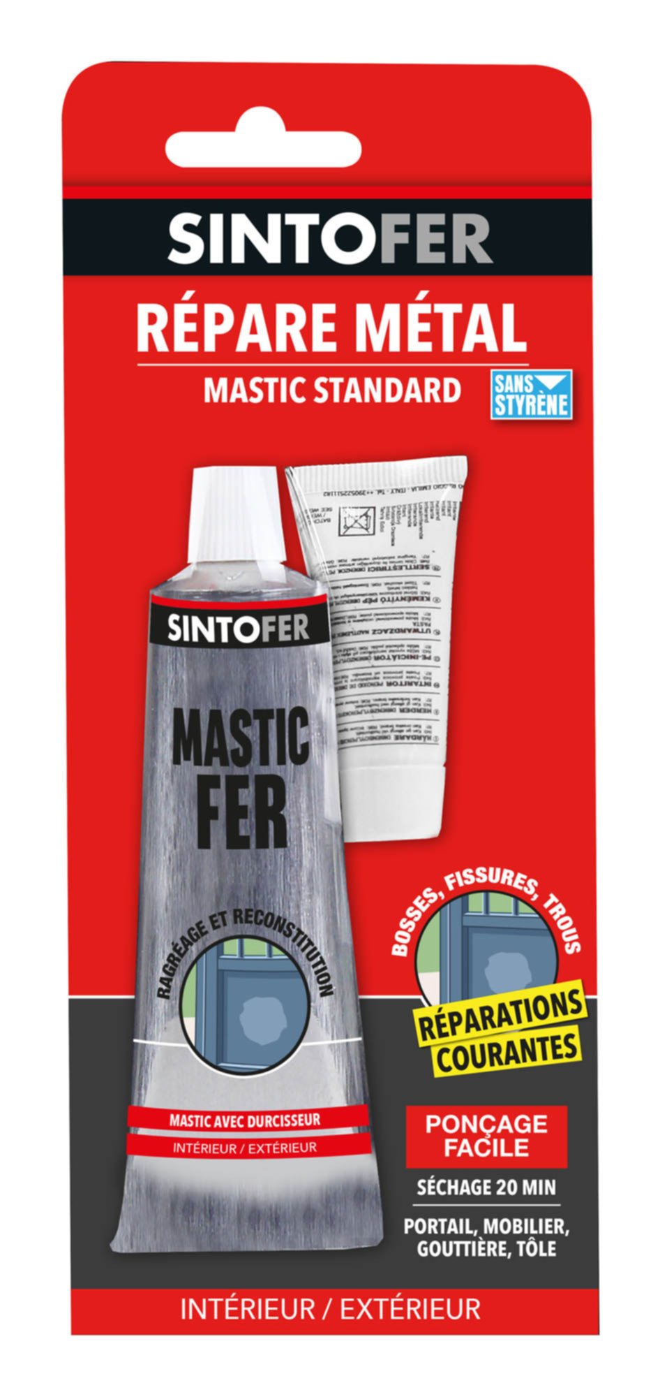 Mastic Répare métal standard 66ml - SINTO