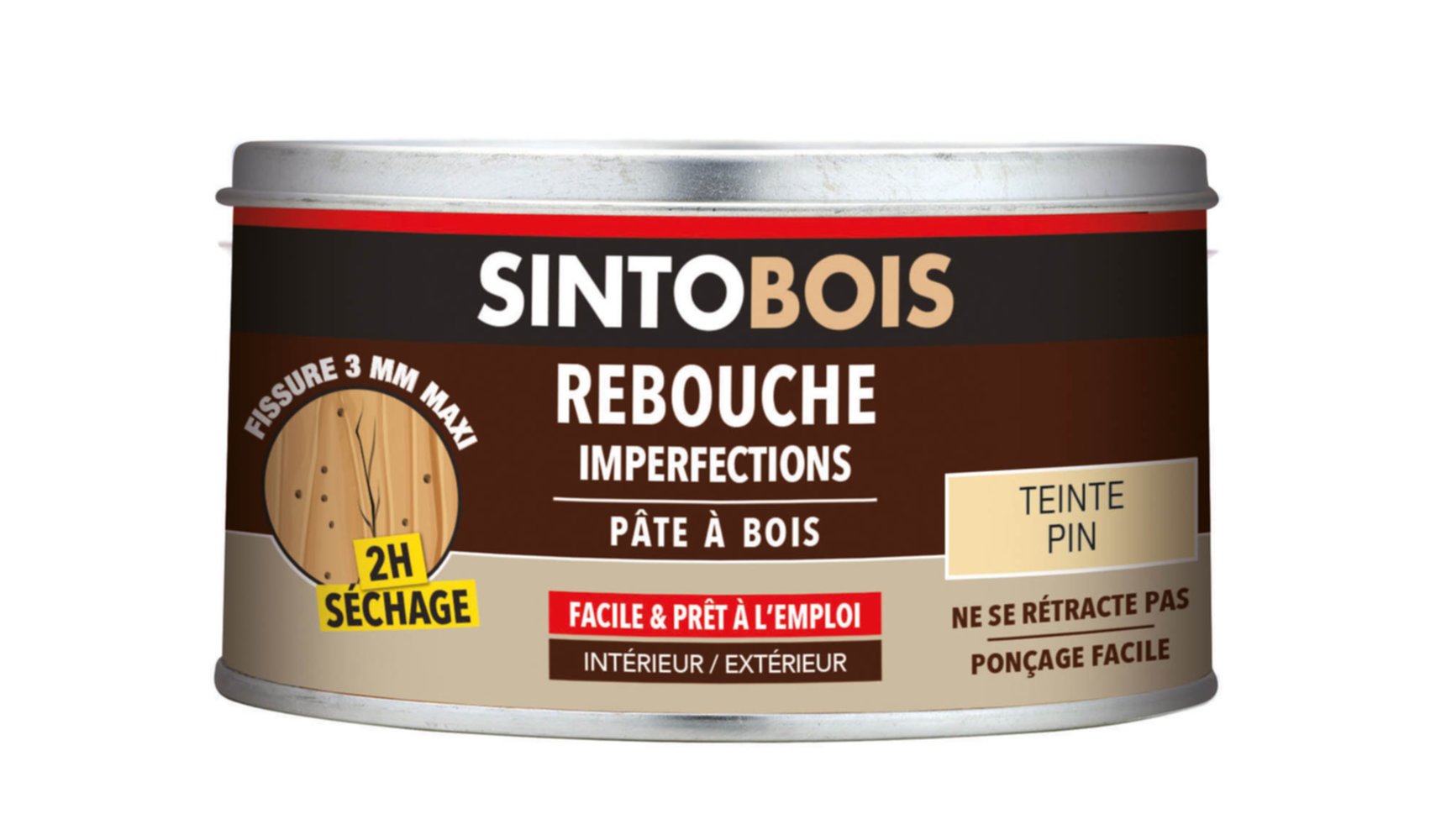 Pâte à bois Rebouche imperfections pin 170ml - SINTO