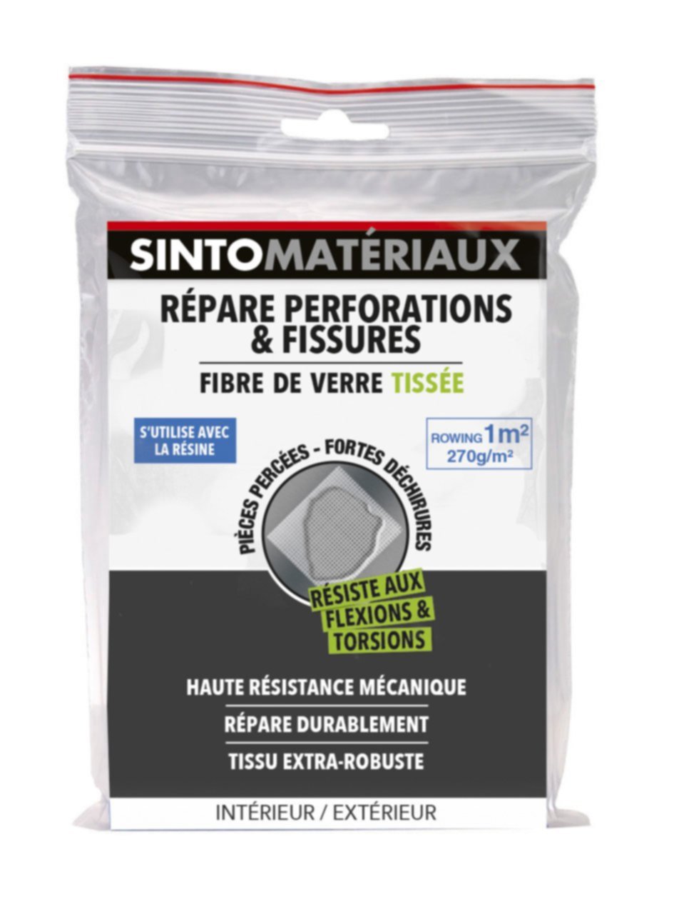 Tissu de réparation fibre de verre tissée 1m² - SINTO