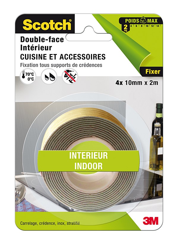 Adhésif moquette double face credence 2mx10mm - SCOTCH™