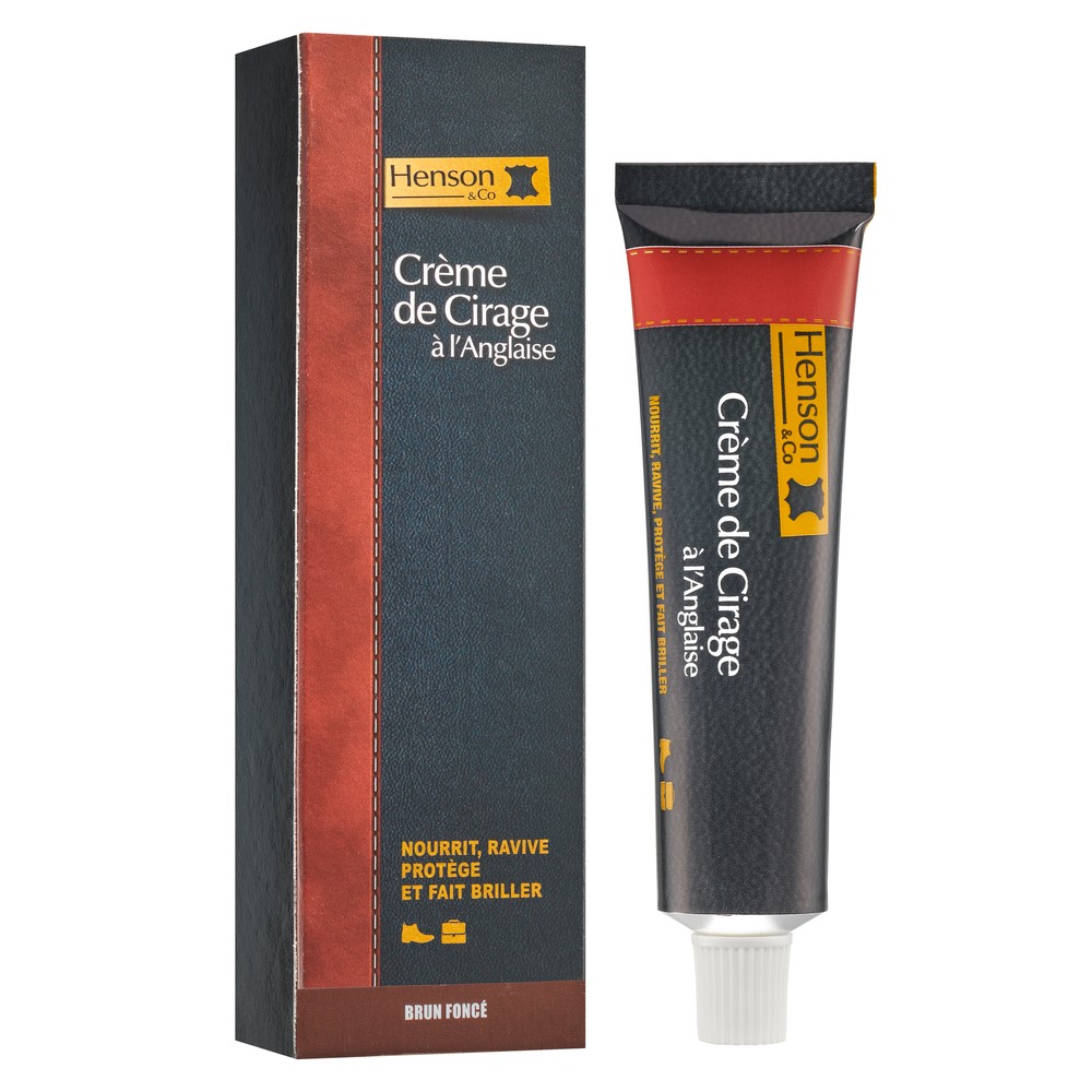 Crème de cirage à l'Anglaise brun foncé HENSON
