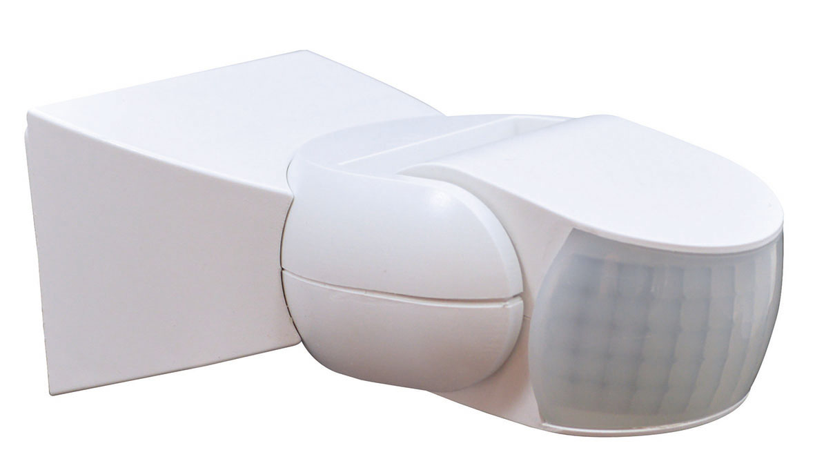 Détecteur de mouvement infrarouge blanc LED - TIBELEC 