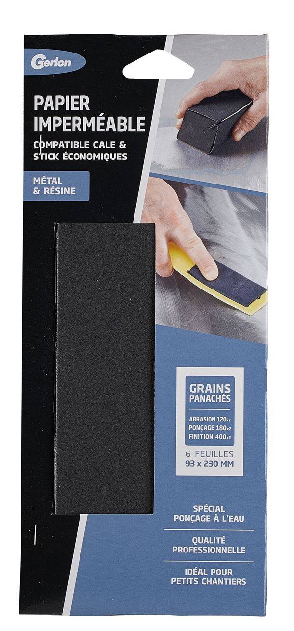 Pochette 6 feuilles impermeabl 93x230 panachés GERLON