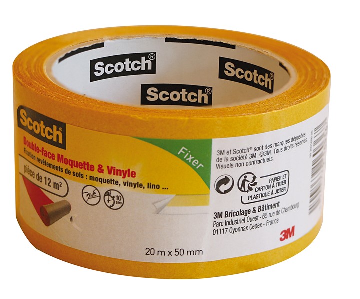 Double-face Moquette/Vinyle 20mx50mm - SCOTCH™