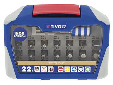 Coffret embouts inox torsion x22 - TIVOLY