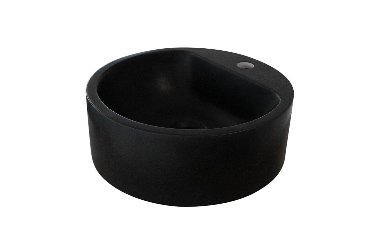 Vasque à poser DOT en résine de synthèse noir - HOME SIGHT