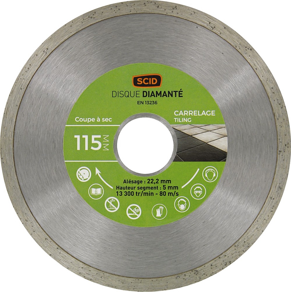 Disque diamant pour carrelage Ø115mm - SCID