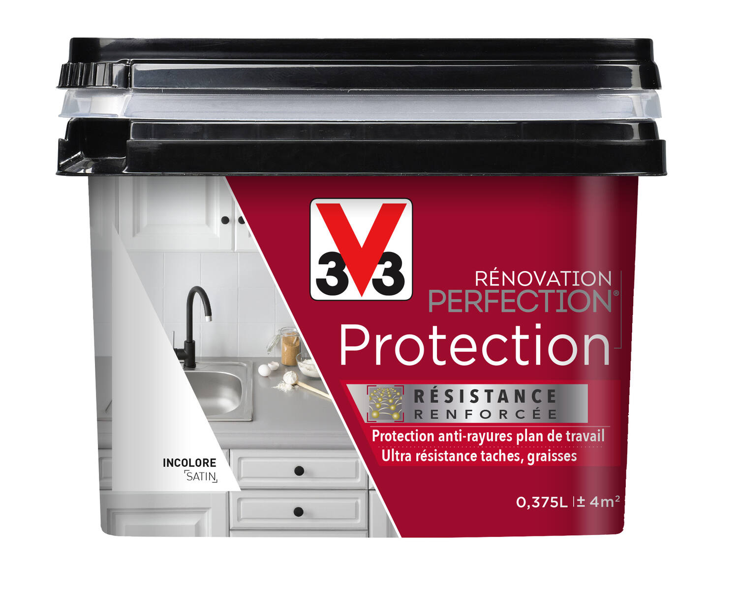 Testeur vernis protection plan de travail incolore satiné 375ml - V33