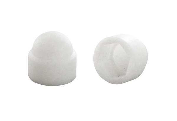 6 cache boulon tête hexagonale blanc plastique ∅8 - INVENTIV
