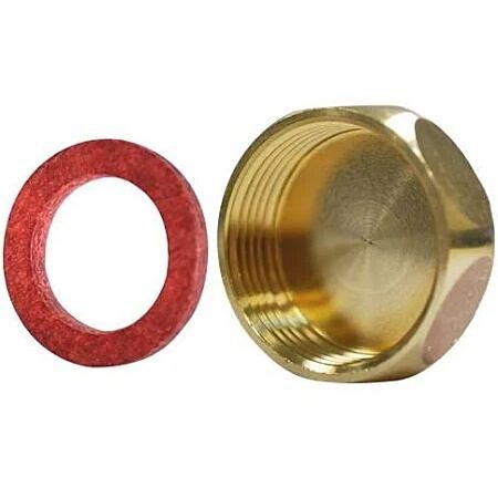 Bouchon laiton femelle 15x21 + joint fibre 15x21 - 3187000 - BOUTTE