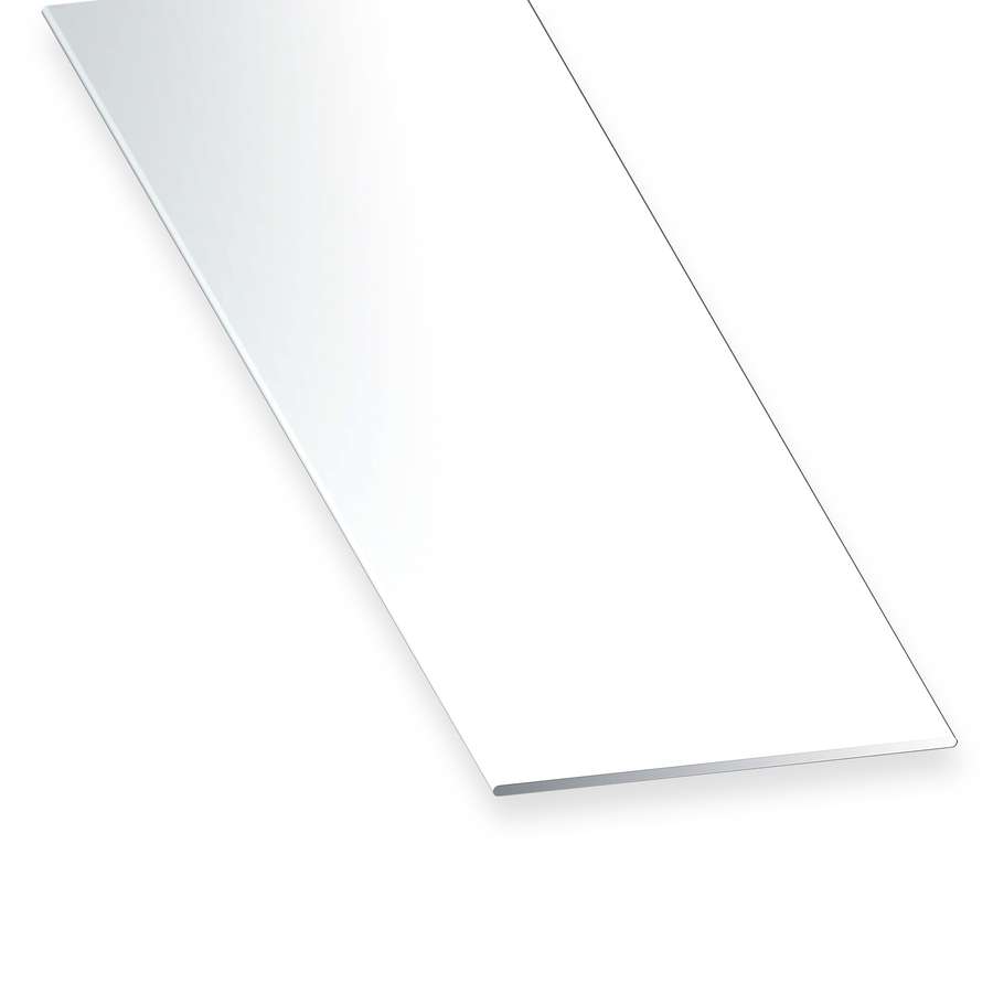 Plat PVC 50x2mm 2,60m Blanc