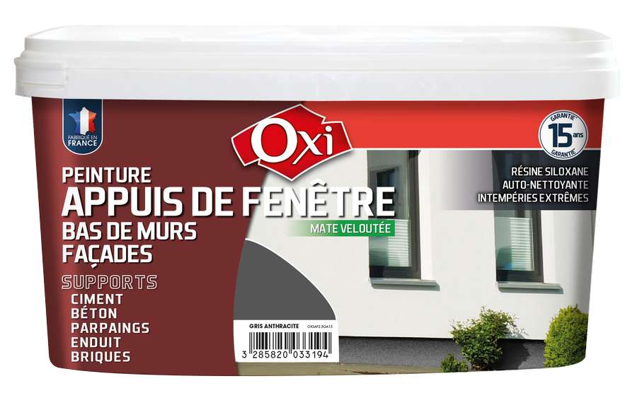 PEINTURE APPUIS-FENETRE GRIS ANTHRACITE RAL 7015 (2.5L)