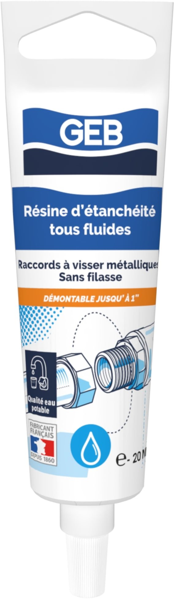 Résine étanchéité tous fluides 20 ml - GEB