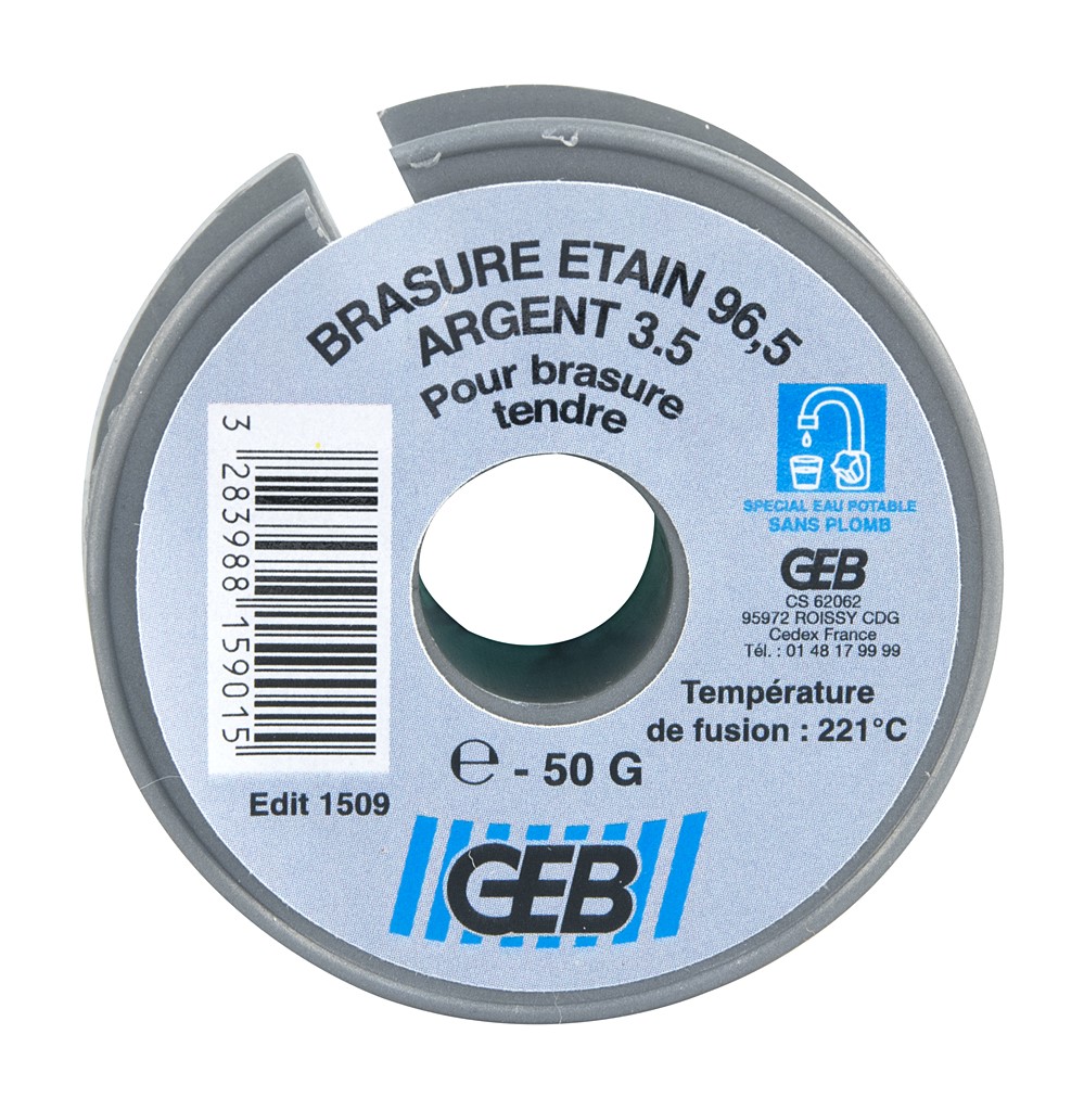 BRASURE BOBINE ETAIN ARGENT  50 G