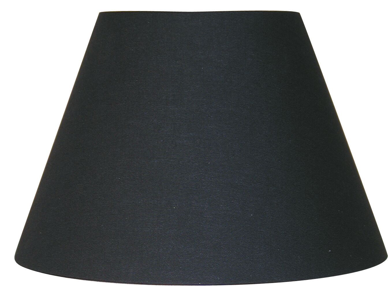 Abat-jour forme conique D25 coton noir Bague E27