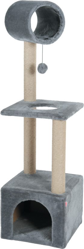 Arbre à chat Trio gris L 35 x l 35 x H 123 cm - Zolux