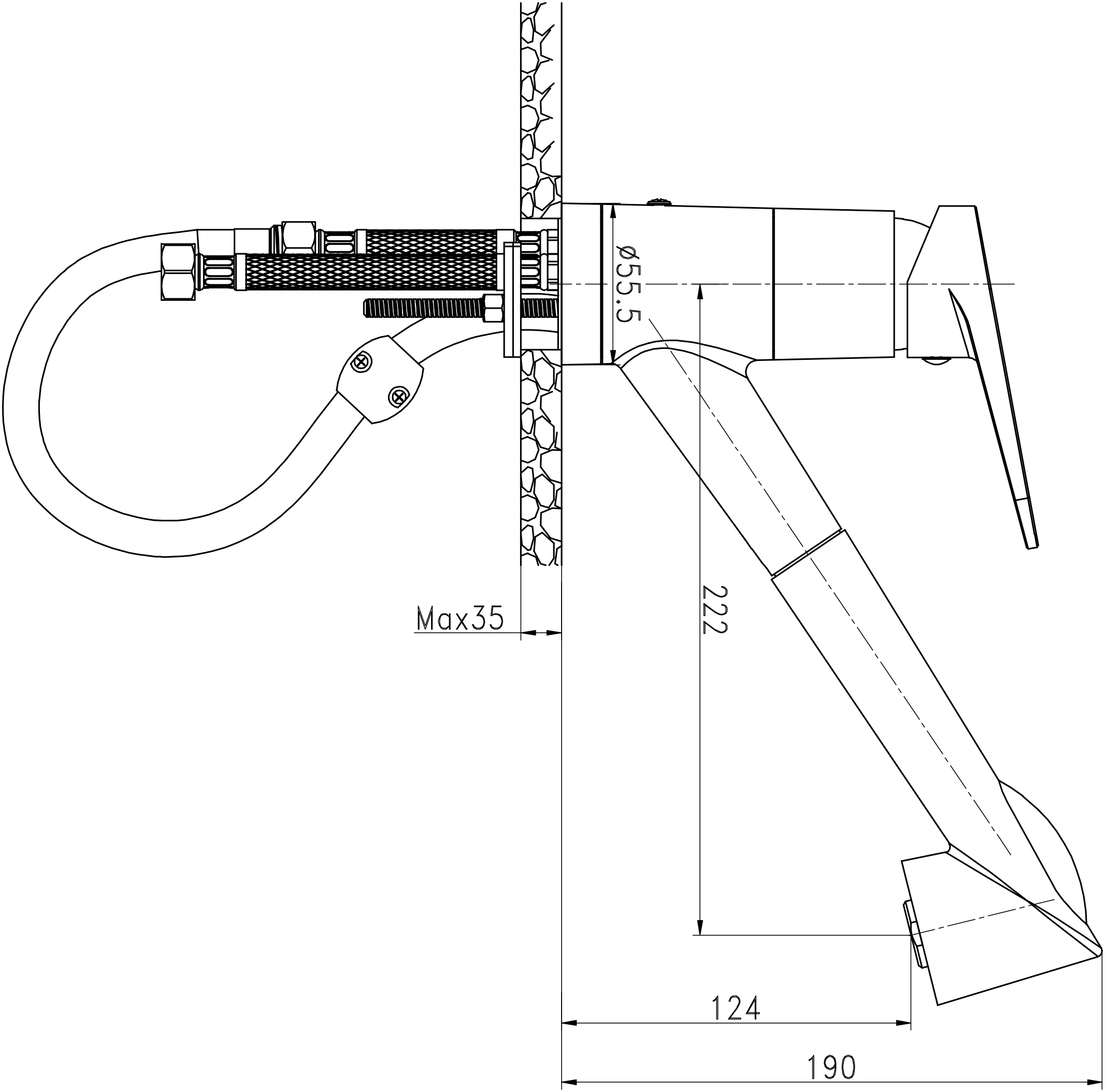 Mitigeur évier à douchette Tokyo façon inox  - INVENTIV