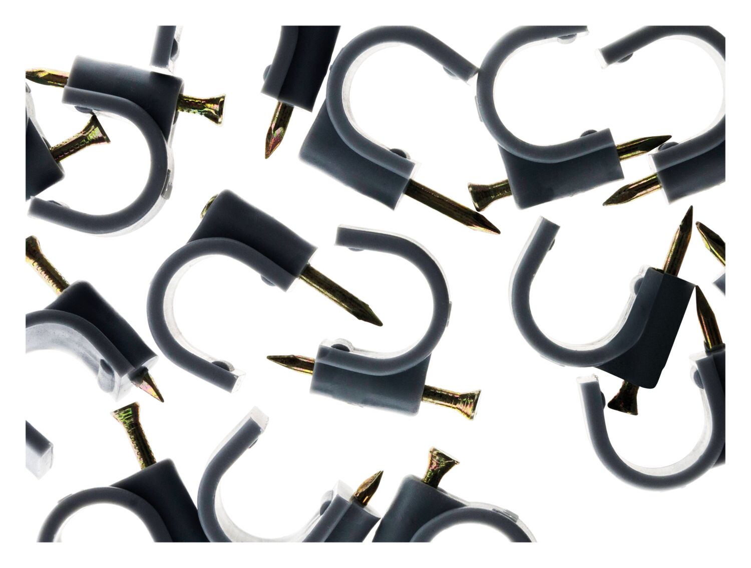 20 attaches plastiques 20 mm gris - INOTECH