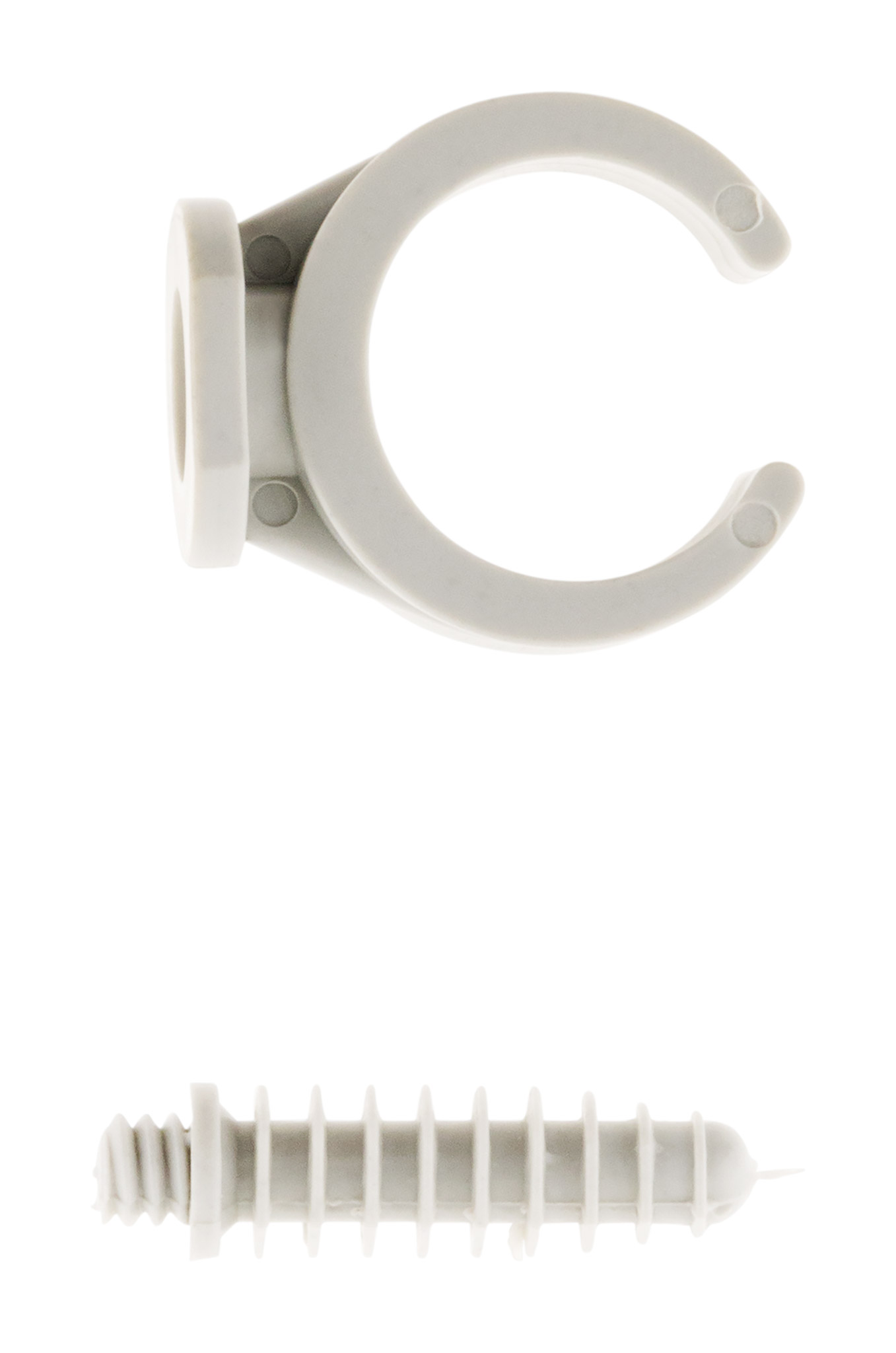 Lot de 10 Clips Tube gris PV diamètre 25 mm - ZENITECH