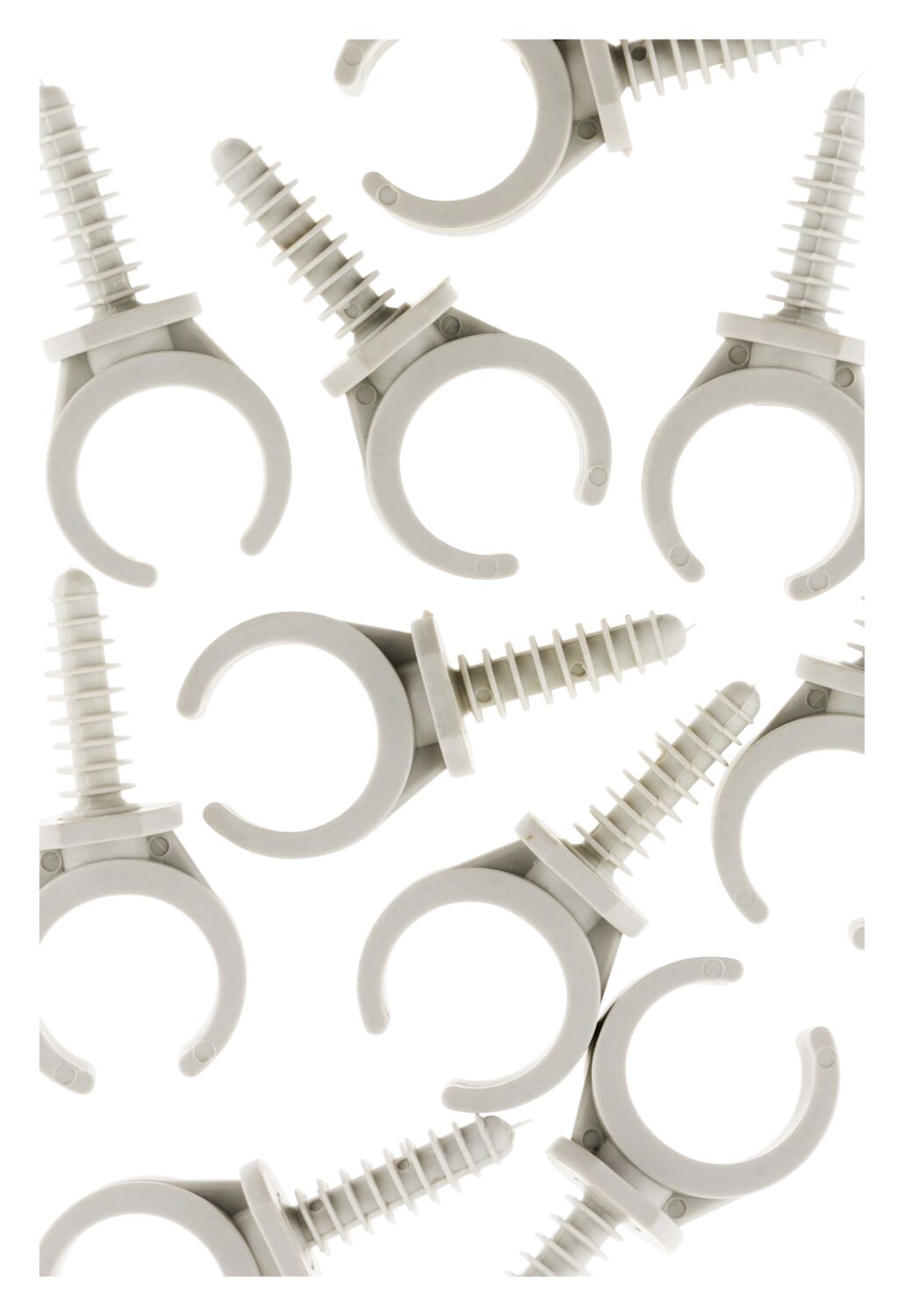 Lot de 10 Clips Tube gris PV diamètre 25 mm - ZENITECH