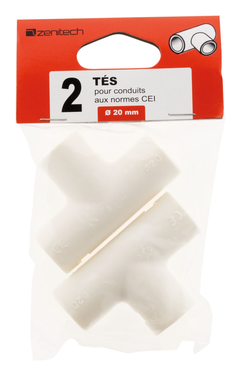 TES CONDUIT BLANC PVC D20MM X10