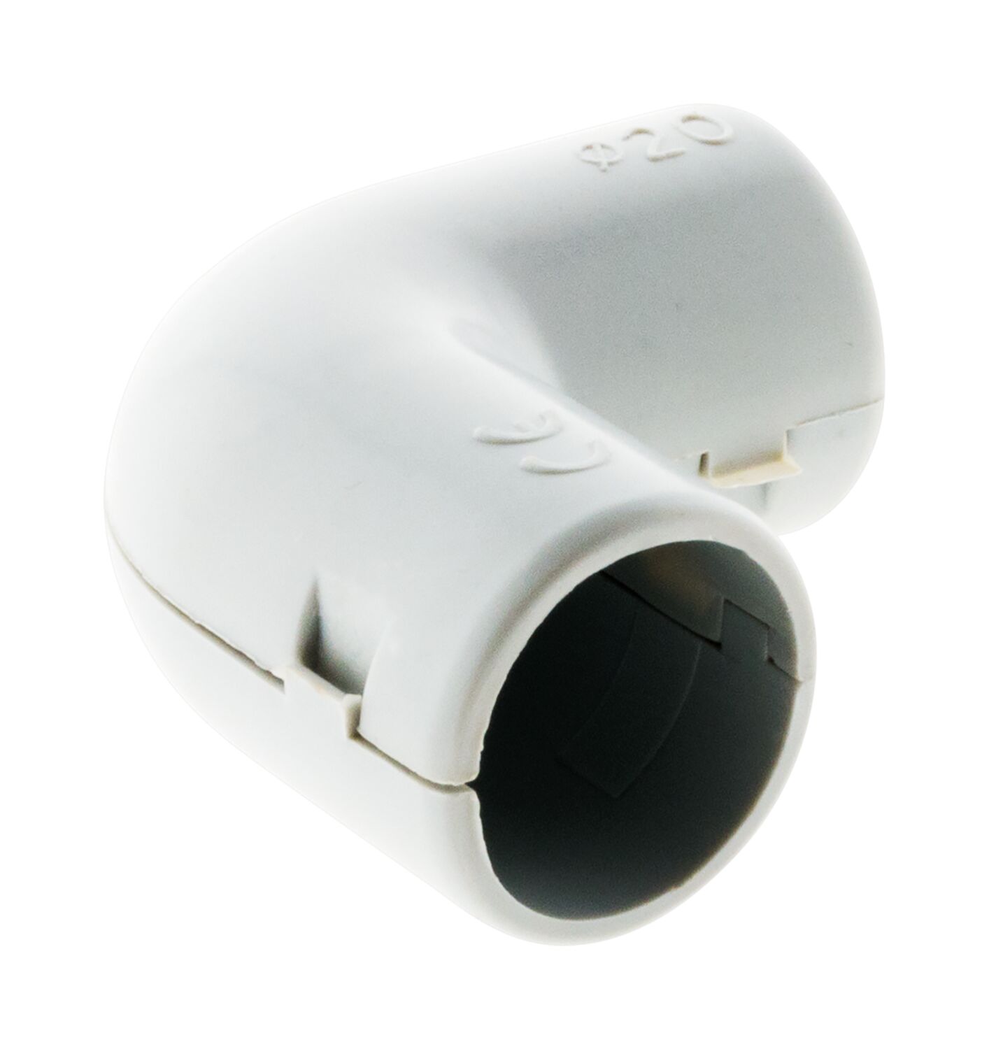 Equerre gris pvc Ø20mm x10 - ZENITECH