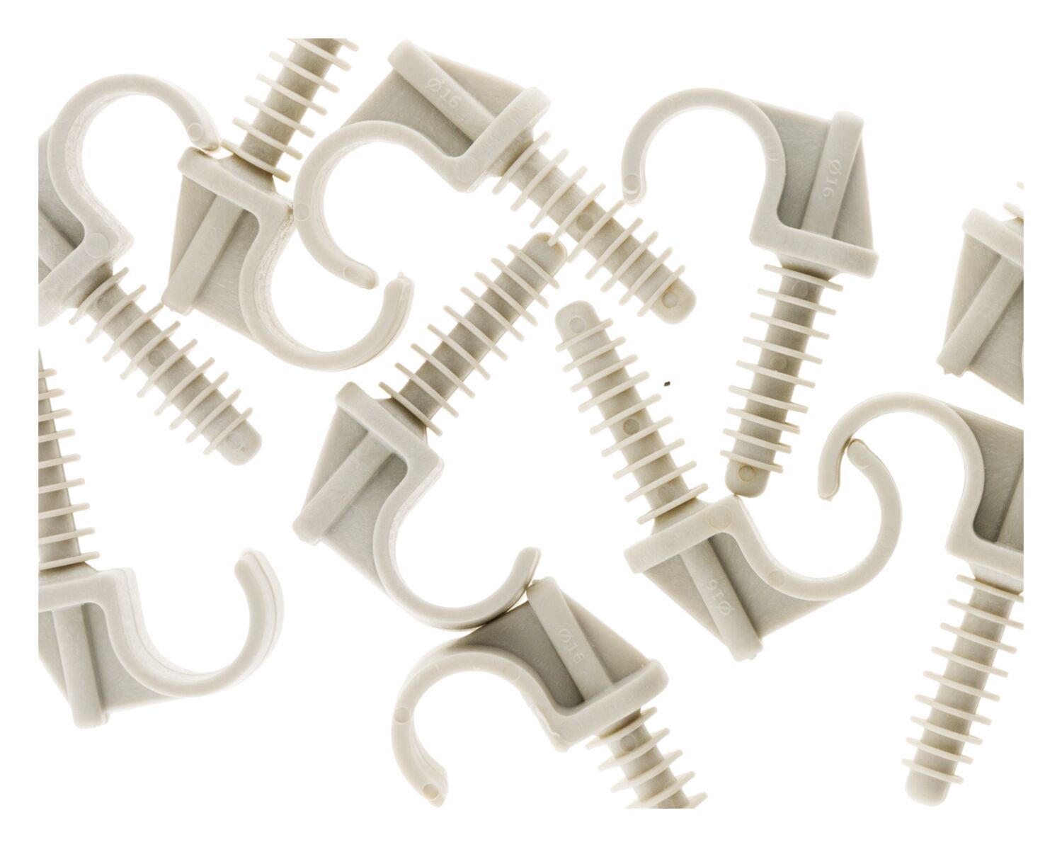 CLIP CHEVRON ZENITECH GRIS PVC D16MM X10