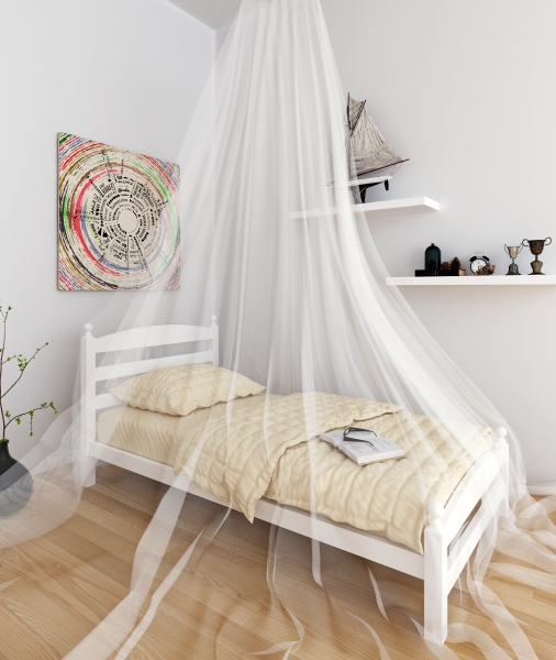Moustiquaire ciel de lit 1 personne simple L8,5xH2,2m - WINDHAGER