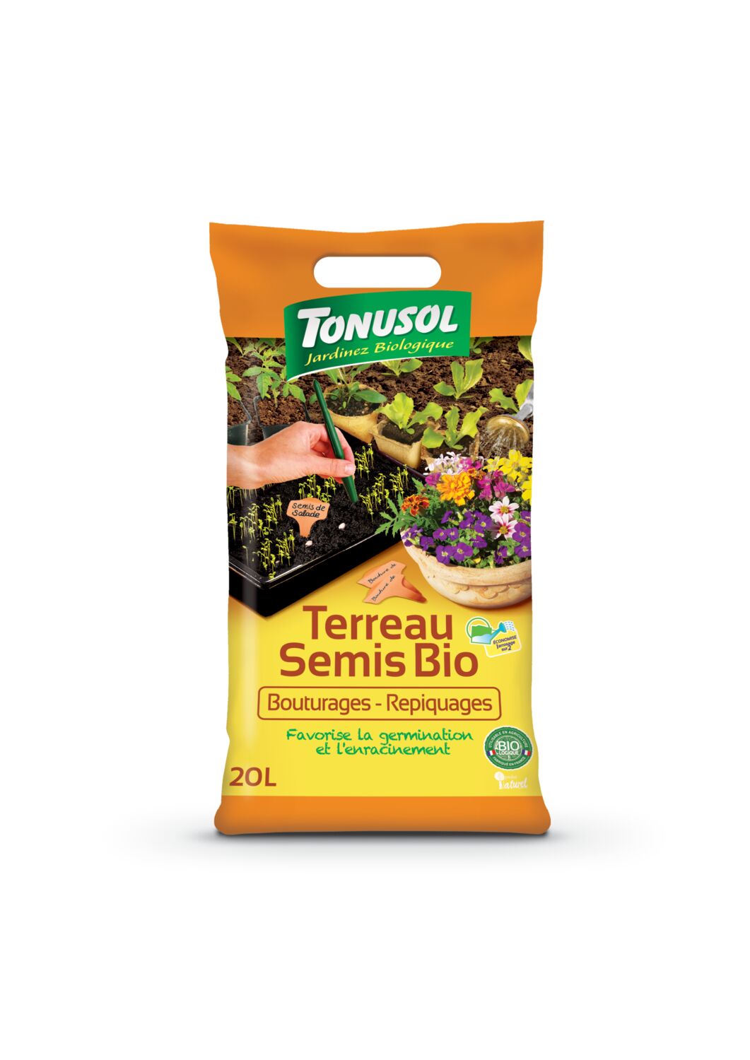 Terreau semi bio bouturage repiquage 20 L - TONUSOL