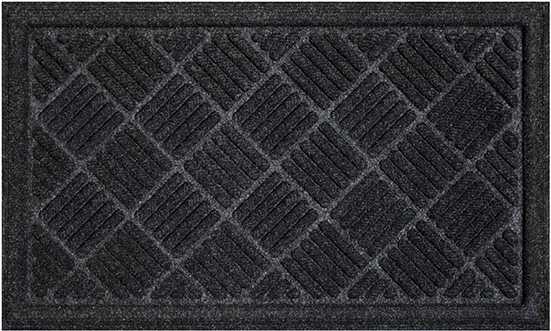 Tapis abrité brossant ottawa 75x45cm gris - CORYL