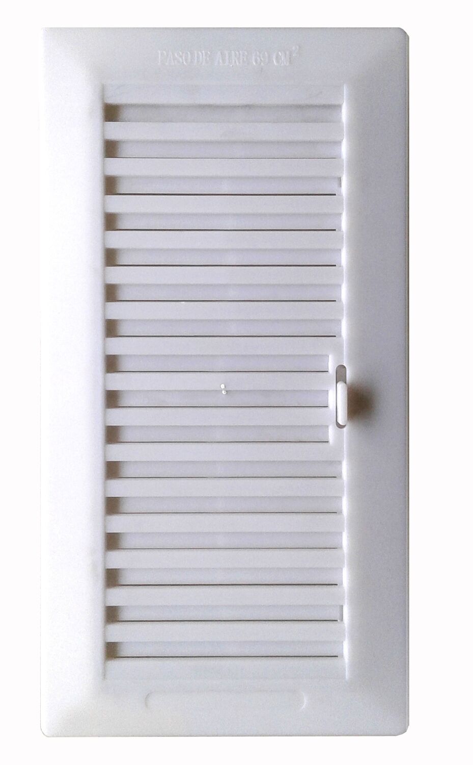 Grille aération aluminium blanc à encastrer 26x13,3cm