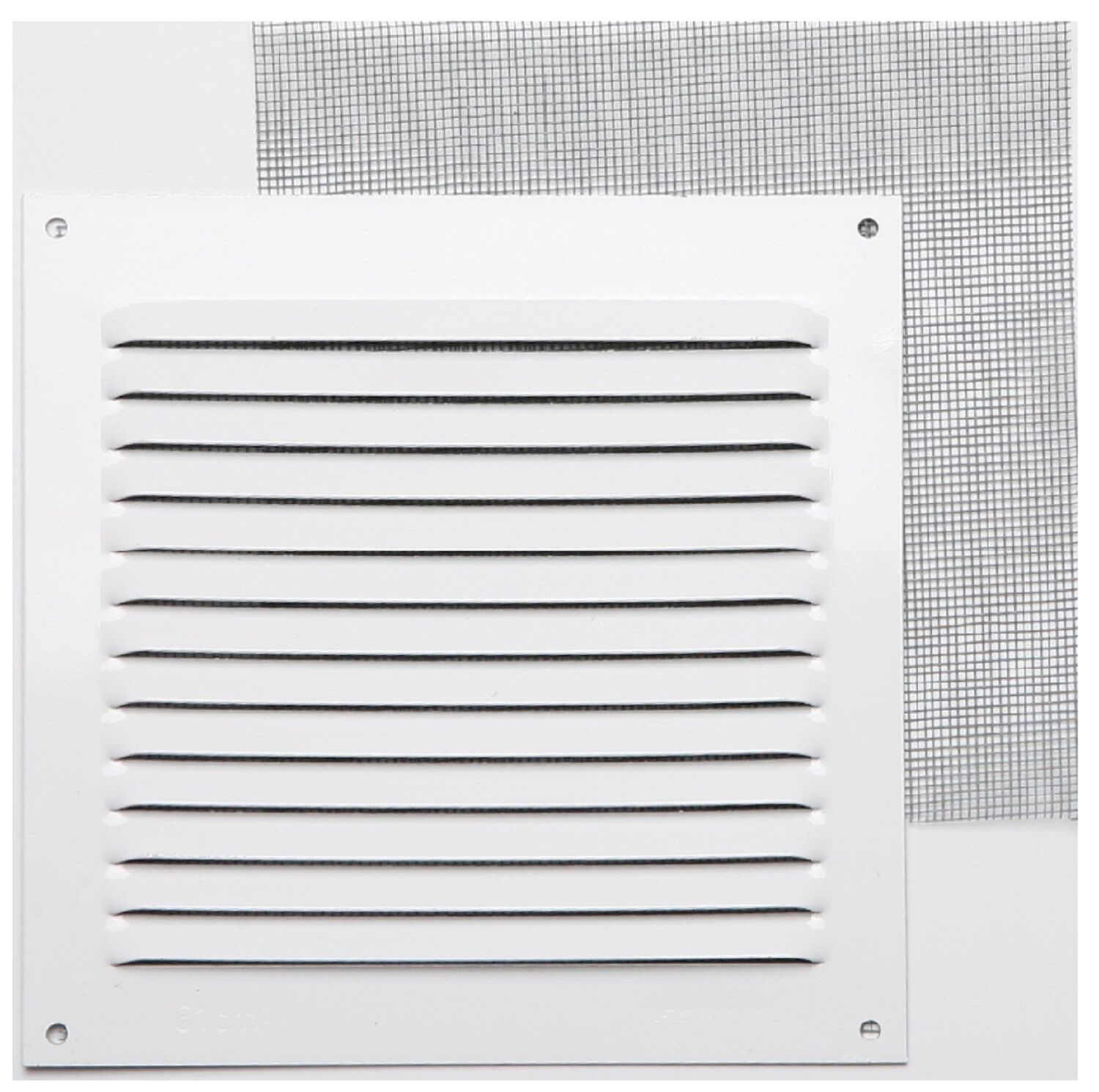 Grille aération aluminium blanc à visser 20x10cm