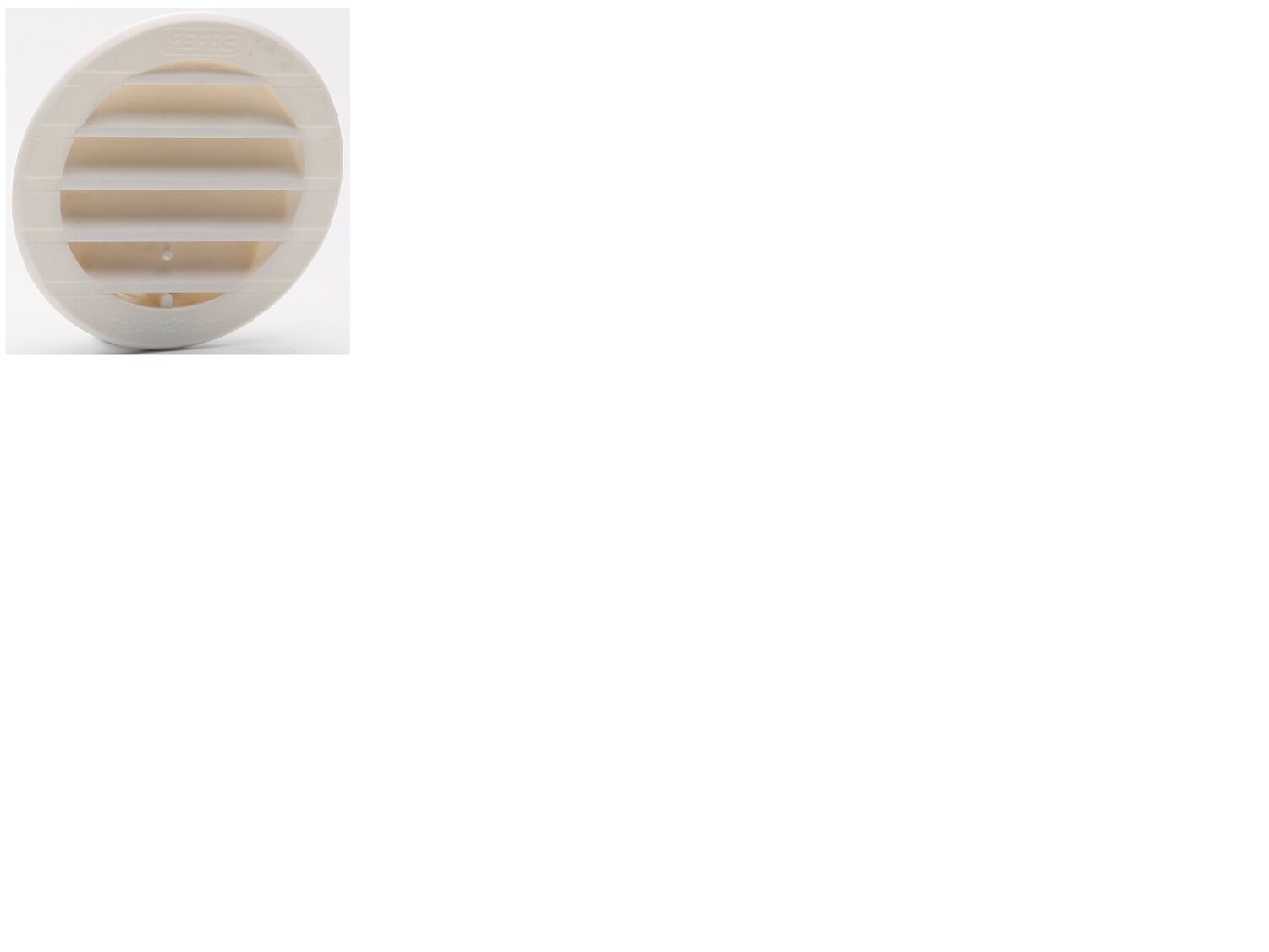 Grille aération aluminium blanc à encastrer Ø9,8cm