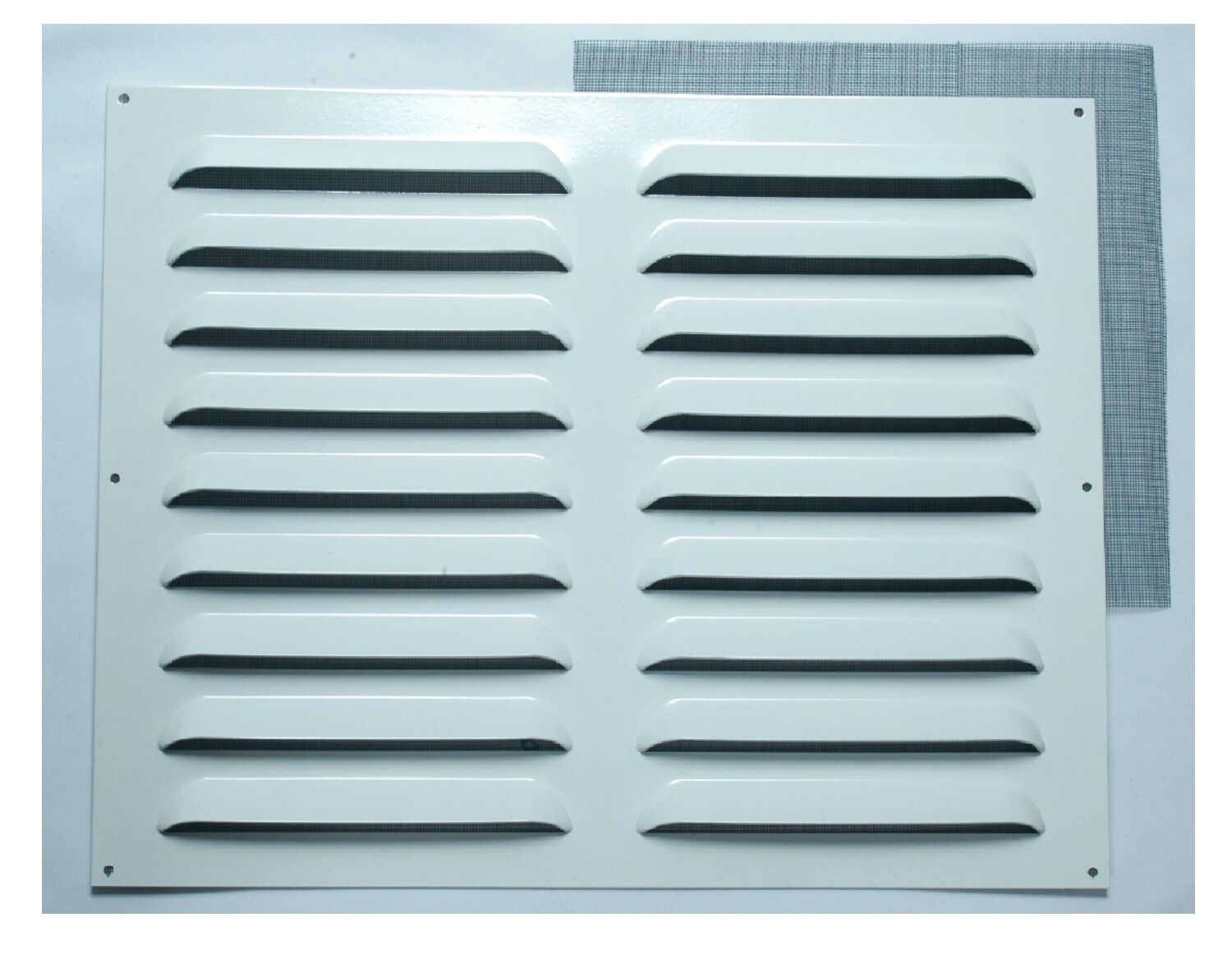 Grille d'aération aluminium argentée 5x40cm
