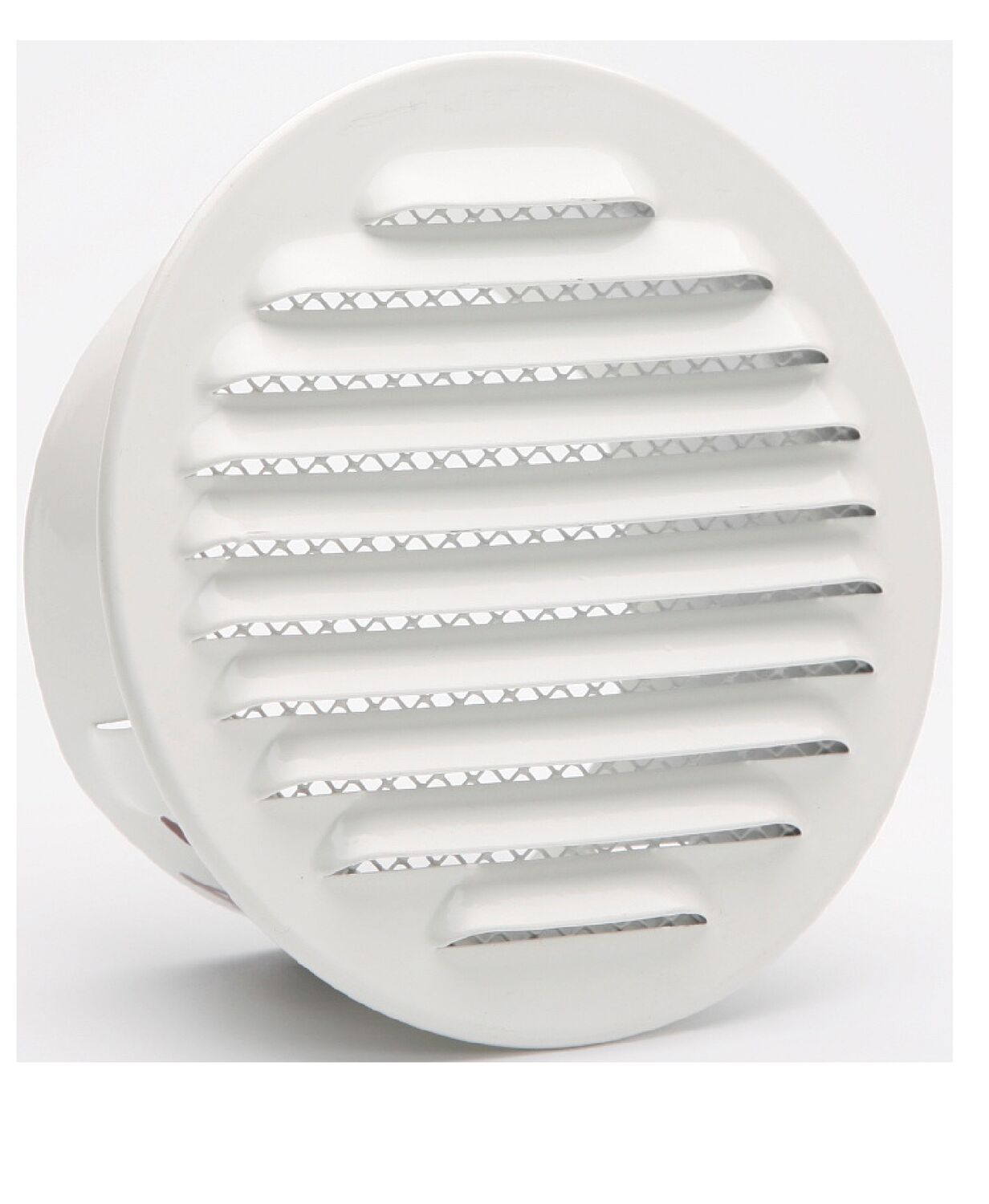 Grille d'aération aluminium blanc à encastrer Ø 15 cm
