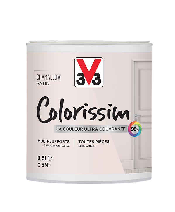 Peinture multisupport Colorissim chamallow satin 0,5L - V33