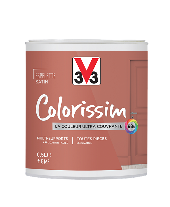 Peinture multisupport Colorissim Espelette satin 0,5L - V33