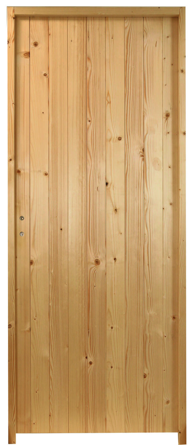 Porte de service en Sapin PEFC 200x80cm Ep.27mm droite