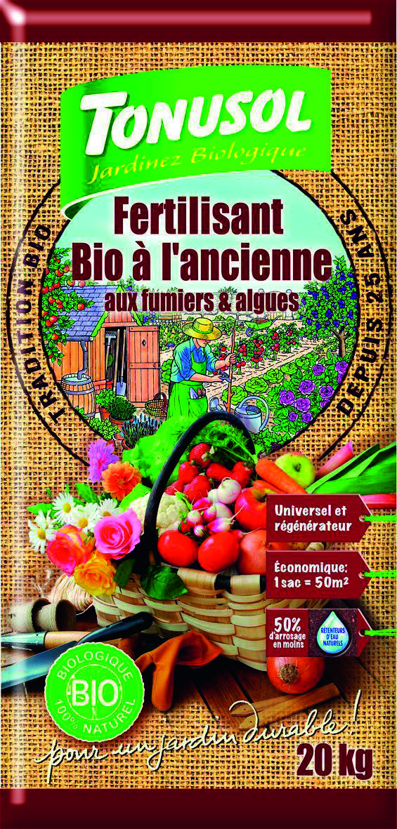 Fertilisant bio à l'ancienne 20 kg - TONUSOL