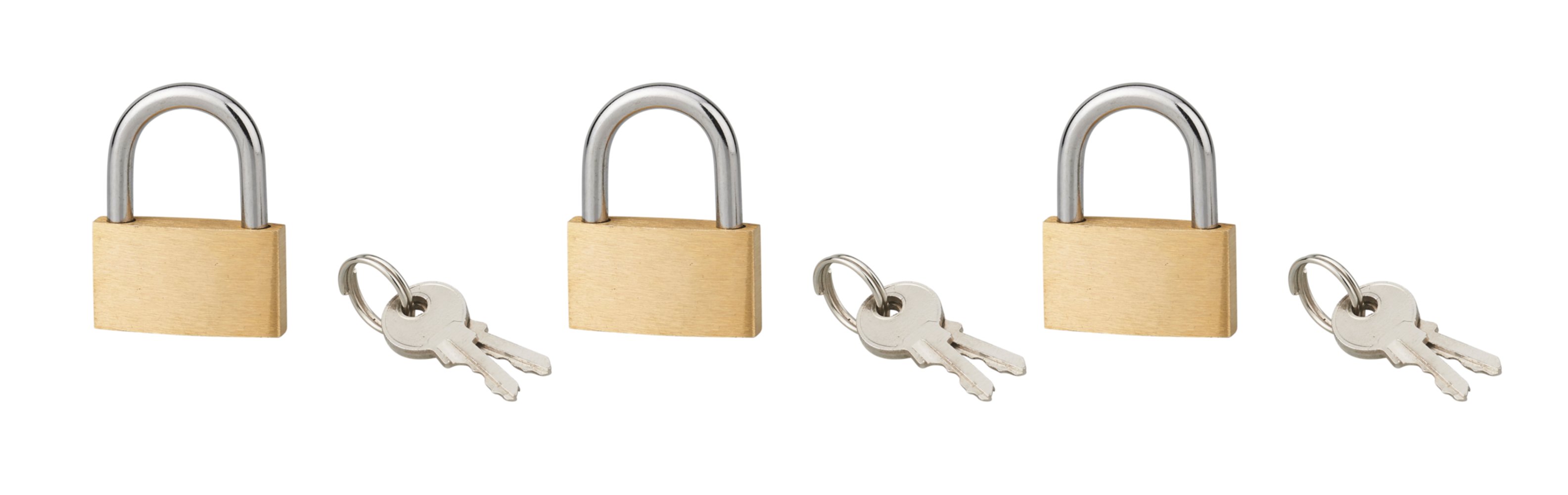 3 Cadenas + 2 Clés de Sûreté à Goupilles - THIRARD