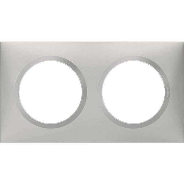 Plaque 2 postes Dooxie coloris plume - LEGRAND