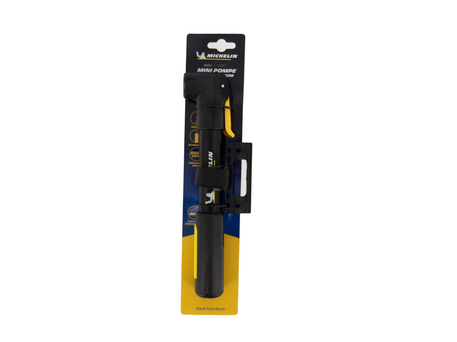 MINI POMPE DOUBLE EMBOUT ALUMINIUM MICHELIN