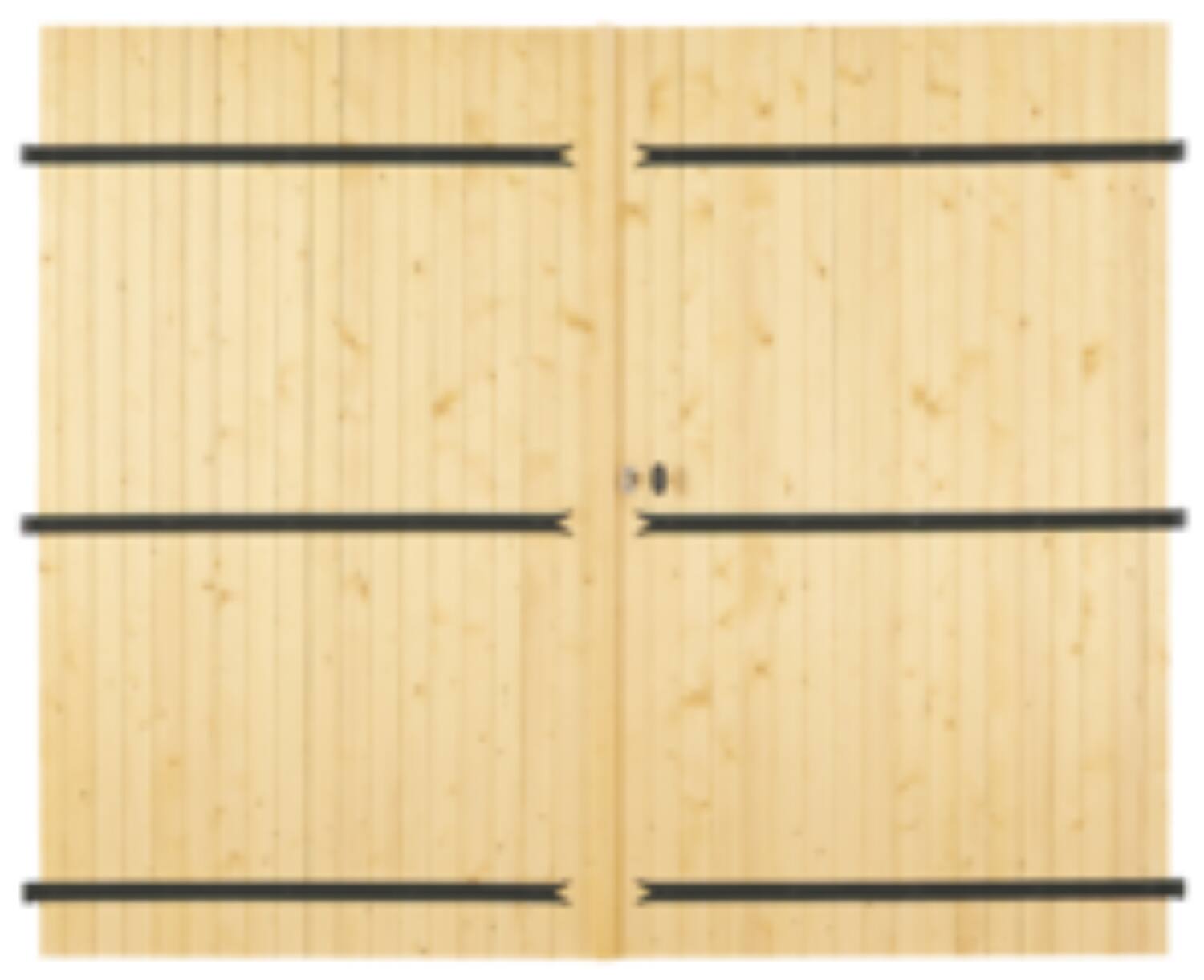 Porte de garage battante en sapin PEFC 27mm 200x240
