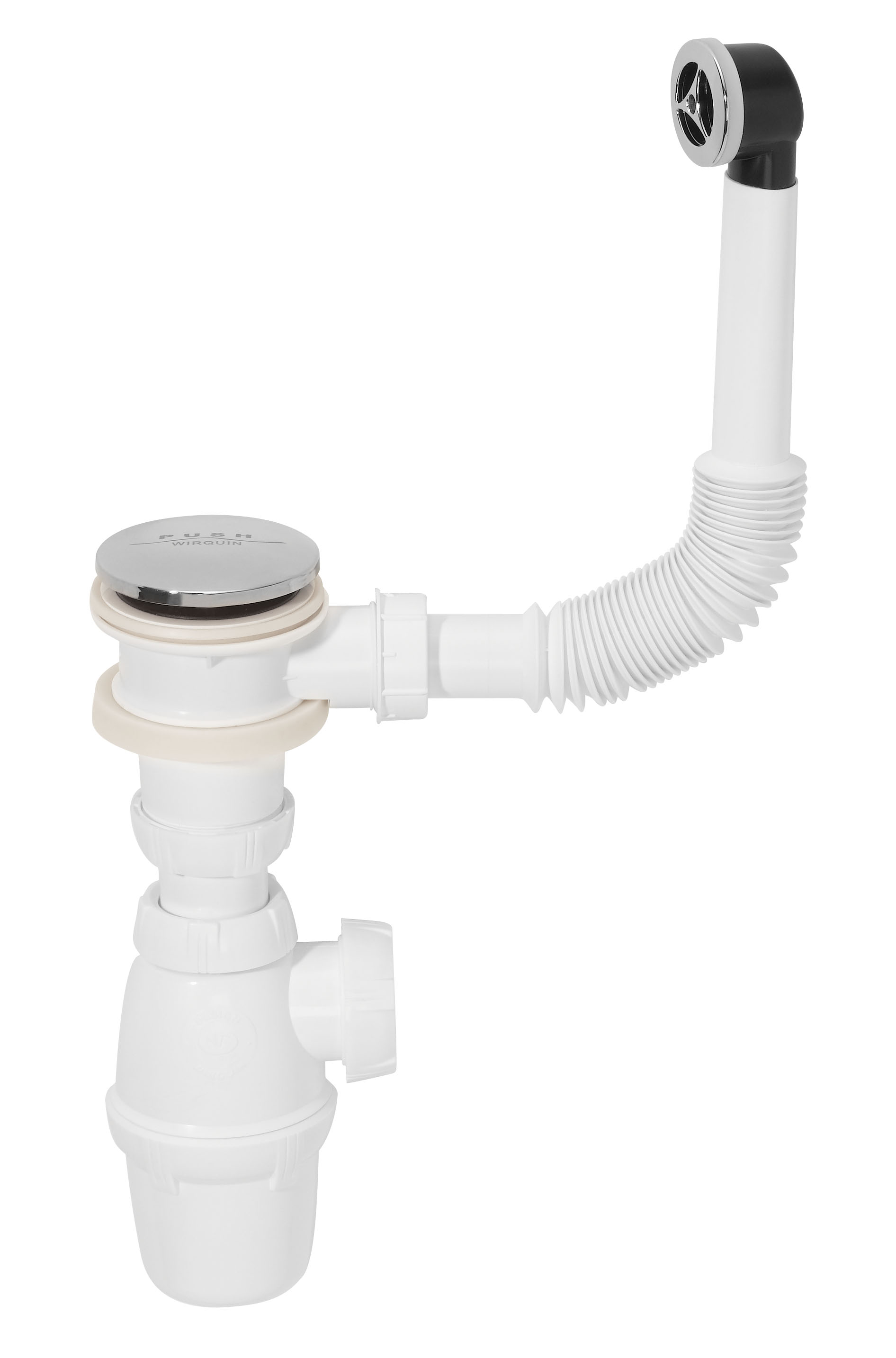 Ensemble bonde et siphon de lavabo à fermeture Quick-clac - INVENTIV