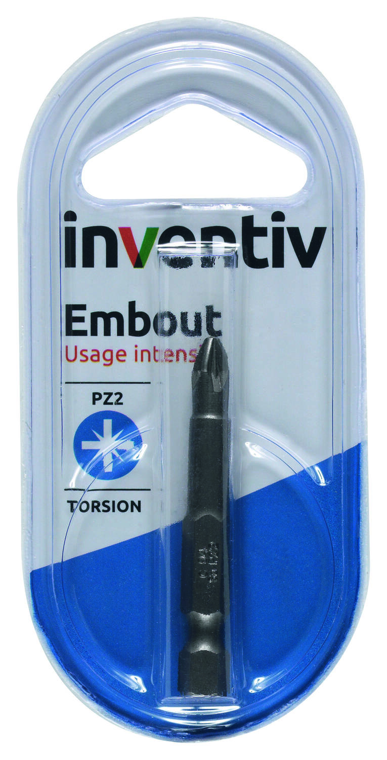 Embout de vissage torsion PZ2 50 mm - INVENTIV