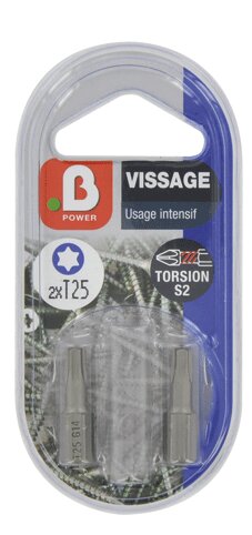 2 embouts torsion T15 25 mm - INVENTIV