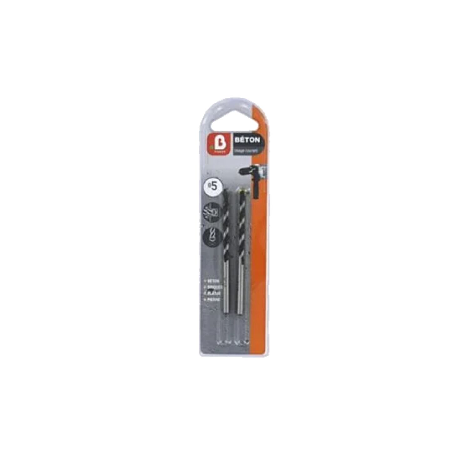 Foret béton Ø5 L170 x 50 mm - INVENTIV