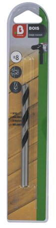 Mèche bois 3 pointes Ø8 L240 x 50 mm - INVENTIV