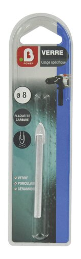 Foret pour verre Ø8 L170 x 50 mm - INVENTIV