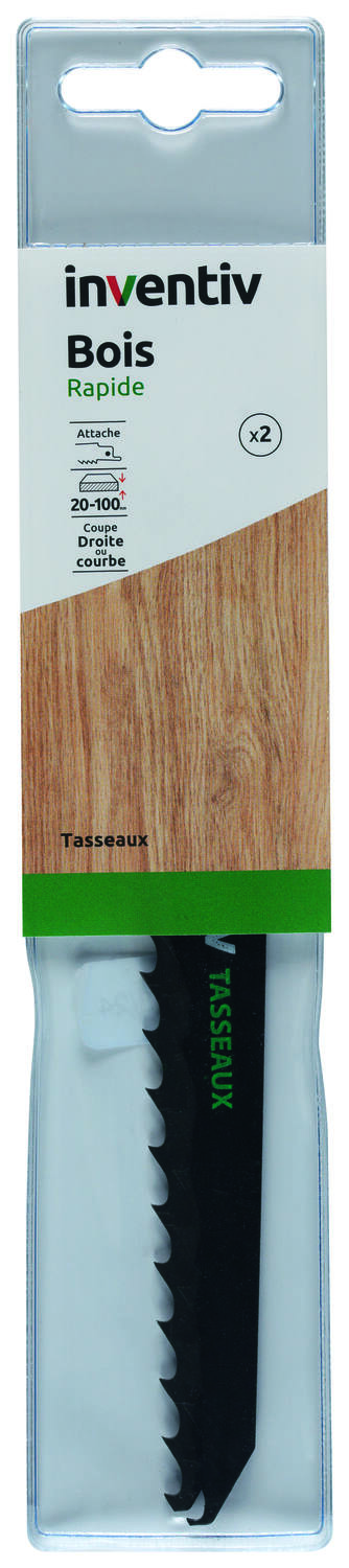 2 lames de sabre bois tasseaux CP 100 mm - INVENTIV